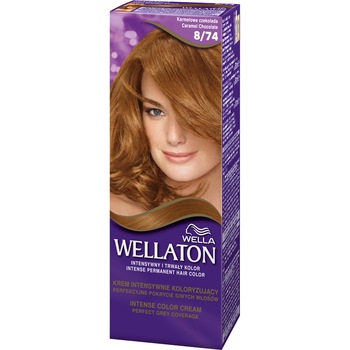 Vopsea de par permanenta Wella Wellaton 8/74 Charamel Chocolate, 110 ml Vopsea de par permanenta Wella Wellaton 8/74 Charamel Chocolate, 110 ml