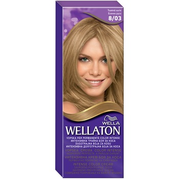 Vopsea de par permanenta Wella Wellaton 8/03 Blonde, 110 ml Vopsea de par permanenta Wella Wellaton 8/03 Blonde, 110 ml
