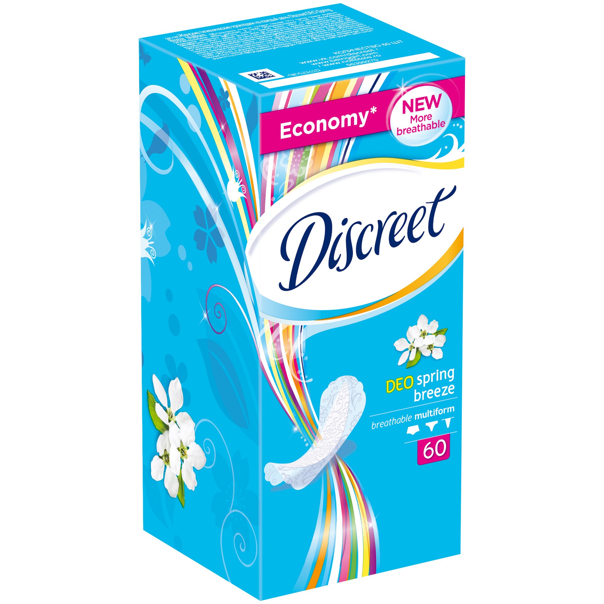 Absorbante Discreet Deo Spring Breeze 60 buc