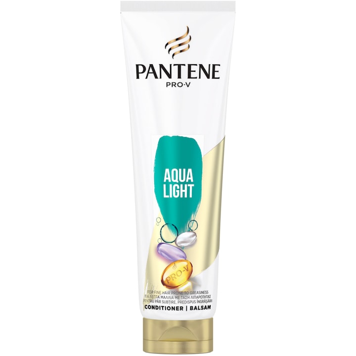 Balsam de par Pantene Pro-V Aqua Light, x2 nutrienti intr-o spalare, pentru par cu tendinta de ingrasare, 160 ml