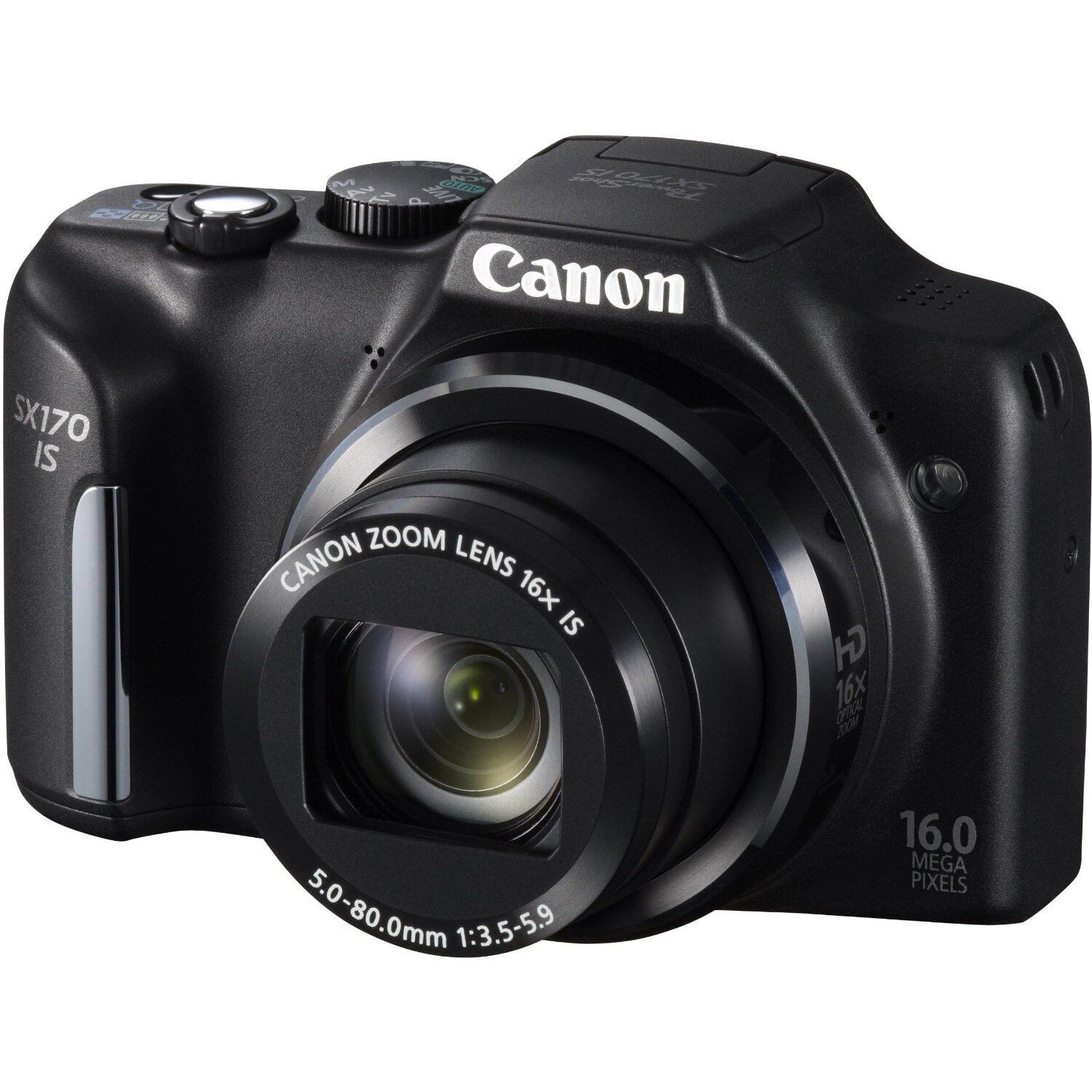 Aparat foto digital Canon PowerShot SX170 IS, 16MP, Black - eMAG.ro