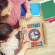 Jucarie educativa, ceas calendar pentru copii, din lemn