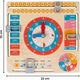 Jucarie educativa, ceas calendar pentru copii, din lemn