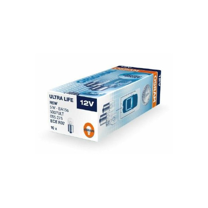Bec semnalizator 12 V, R5W Ultra Life, set 10 bucati, Osram 35270