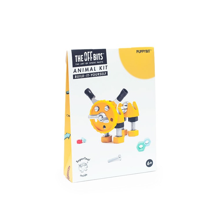 Set de construit cu suruburi si piulite, PuppyBit, The OFFBITS, 27 piese