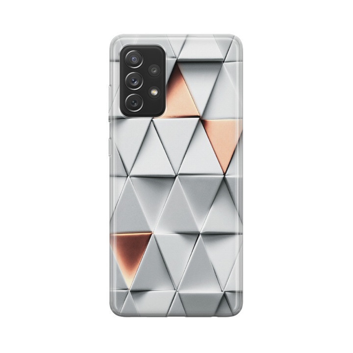 Кейс за телефон Samsung Galaxy A32 5G, Silicon, Silver Triangles