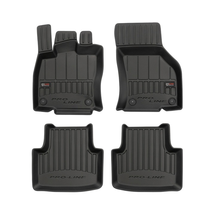 Set 5 Covorase din cauciuc pentru podea, Frogum, 3D PRO-LINE, pentru Volkswagen Passat B8 2014-2022 Negru Cauciuc