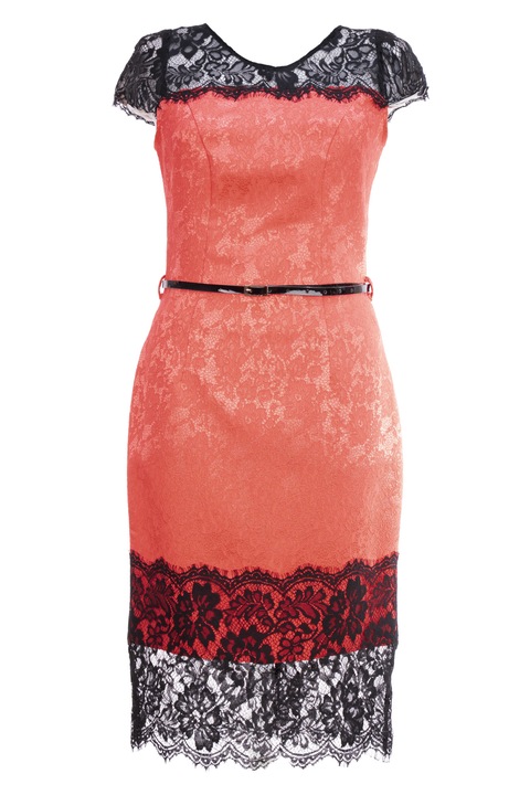 Rochie dama, midi, Coral, 40