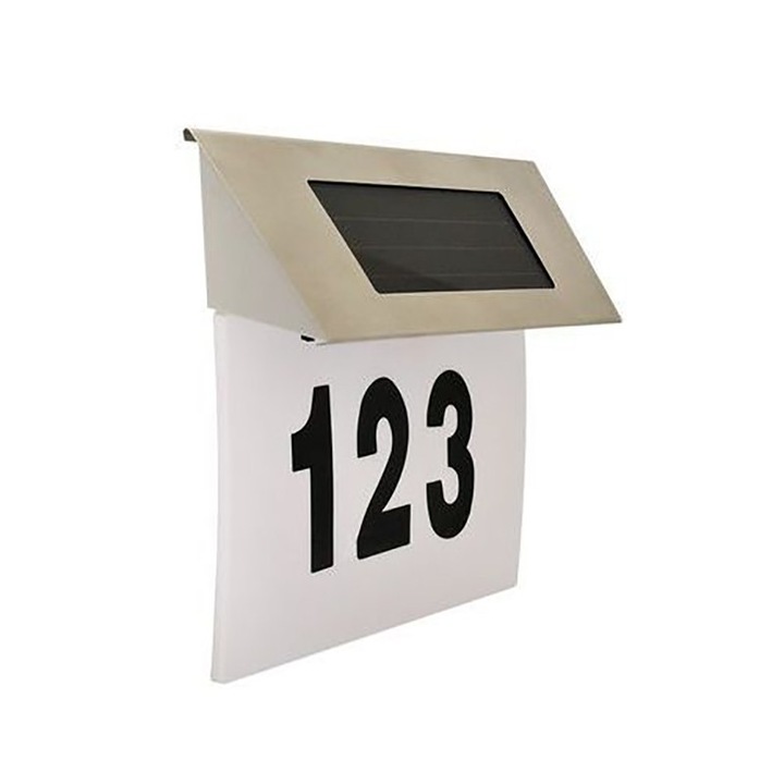 Suport Numar Casa, Bigshot BS1432, Incarcare Solara, Argintiu