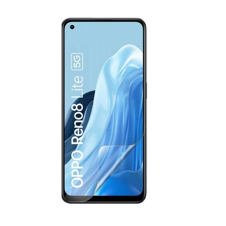 Set folii de protectie Mate, pentru Oppo Reno8 Lite, fata si spate, Anti amprenta, din silicon