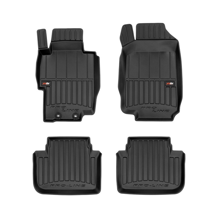 Set 5 Covorase din cauciuc pentru podea, Frogum, 3D PRO-LINE, pentru Honda Accord VII 2002-2008 Negru Cauciuc