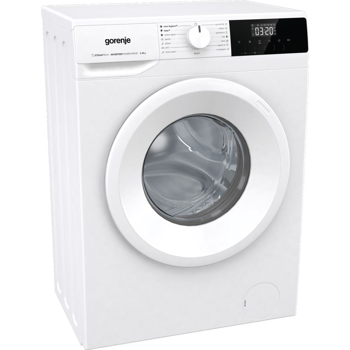 Masina de spalat rufe cu incarcare frontala Gorenje WNHPI62SCS, clasa energetica C, 6 kg, Eco, 1200 rpm., alb