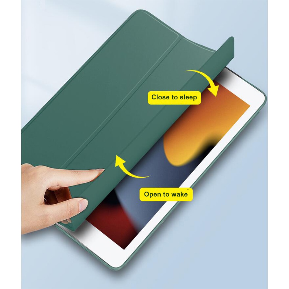 Husa pentru tableta, Cu suport pentru Apple Pen, Compatibil cu iPad 10 (2022), 10.9 inch, Verde