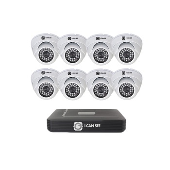 Kit supraveghere ICANSEE ICS-KU100-8P, cu 8 camera de interior, DVR 8 canale Full HD, 1 canal audio Kit supraveghere ICANSEE ICS-KU100-8P, cu 8 camera de interior, DVR 8 canale Full HD, 1 canal audio