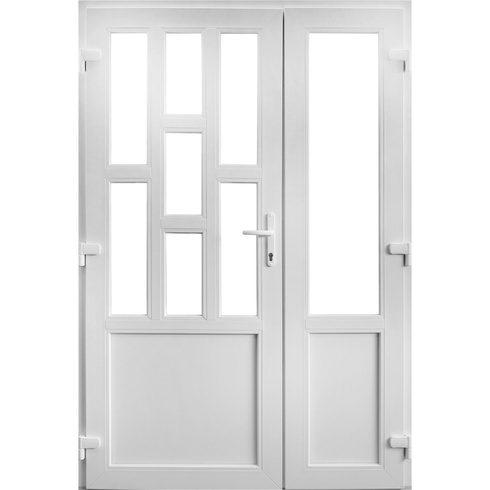 Usa pvc intrare,140x205 cm, alba, stanga