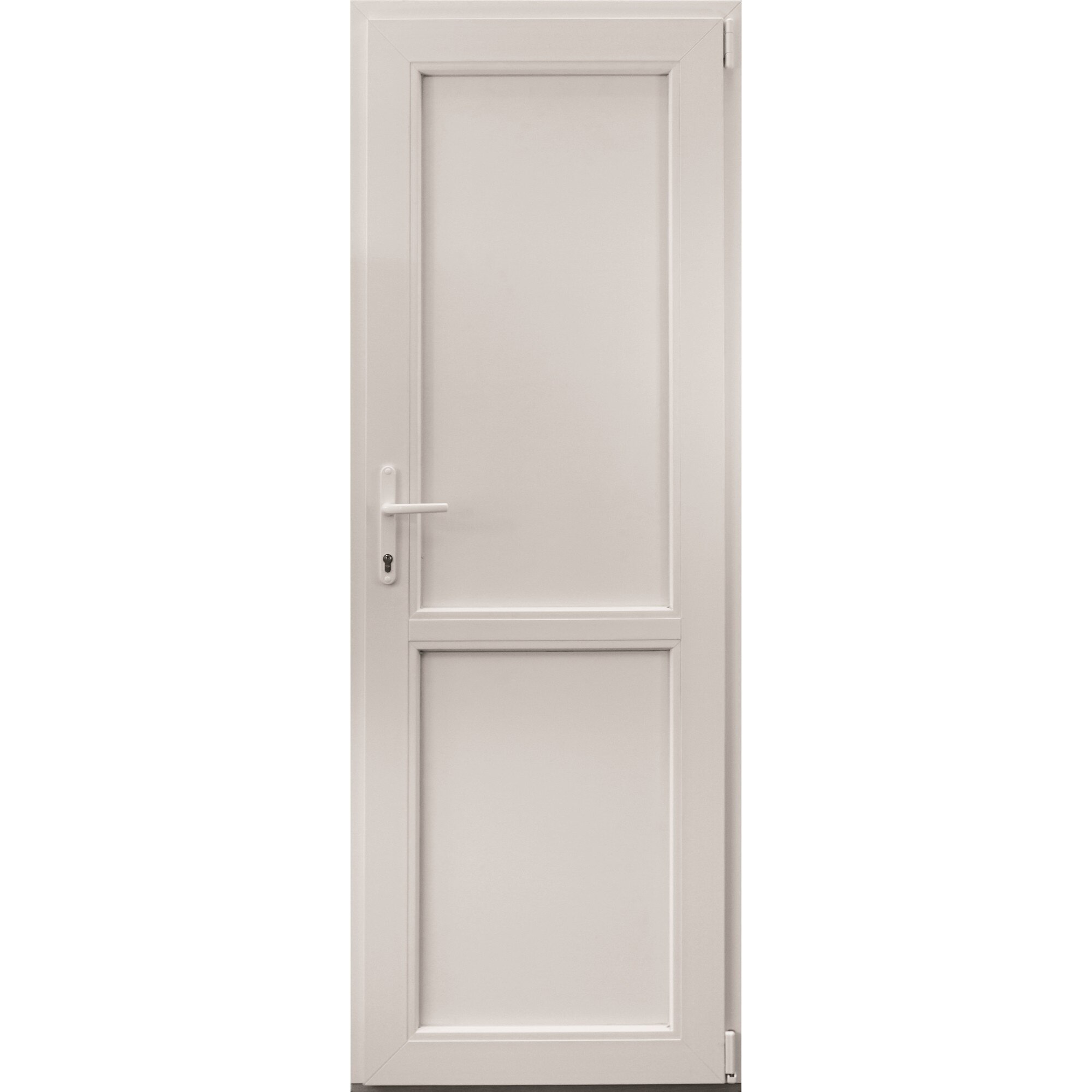 Usa pvc tehnica 76x204 plina alb dreapta