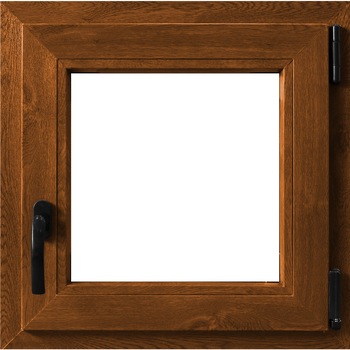 Fereastra termopan, Aplast, PVC, 4 camere, 560 x 560, Stejar, deschidere pe dreapta Fereastra termopan, Aplast, PVC, 4 camere, 560 x 560, Stejar, deschidere pe dreapta