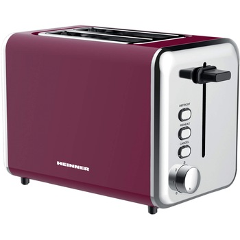 Prajitor de paine Heinner Charm TP-1000BG, 850W, 6 Setari rumenire, Burgundy Prajitor de paine Heinner Charm TP-1000BG, 850W, 6 Setari rumenire, Burgundy