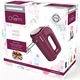 Ръчен миксер Heinner Charm HM-350BGL, 350W, 5 Скорости, Иноксови аксесоари, Бордо