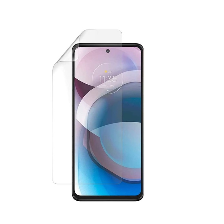 Folie de protectie Mata, pentru Motorola One 5G Ace, ecran cover, Anti-Amprenta, din silicon
