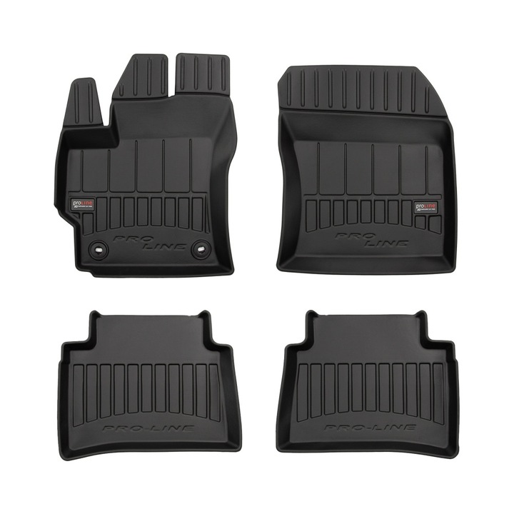 Комплект 4 броя гумени стелки, Frogum, 3D PRO-LINE, за Toyota Corolla XII от 2018 г. не стават за Хечбек Черна гума