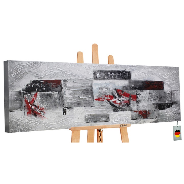 Tablou canvas acrilic pe panza "Abstraktion IV" 150x50cm