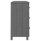 Servanta „HAMAR” vidaXL, gri inchis, 113 x 40 x 80 cm, lemn masiv pin, 340450