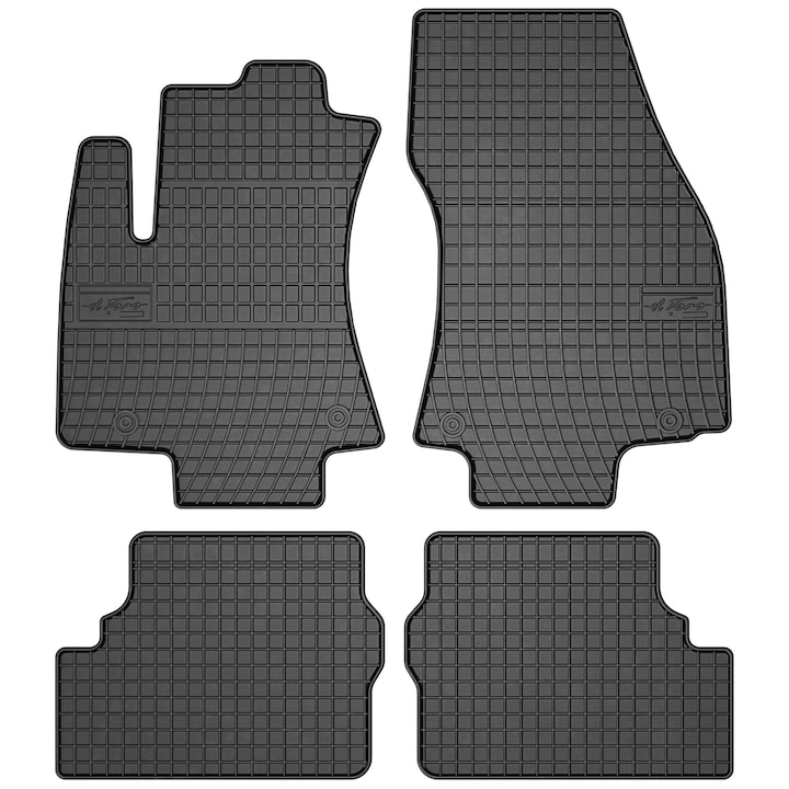Set 4 Covorase auto Frogum ElToro din Cauciuc pentru Opel Zafira A 1999-2005 Primul ?i al doilea rand de scaune Negru