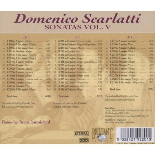 Scarlatti Complete Sonatas Vol.V K188229 3CD eMAG.hu