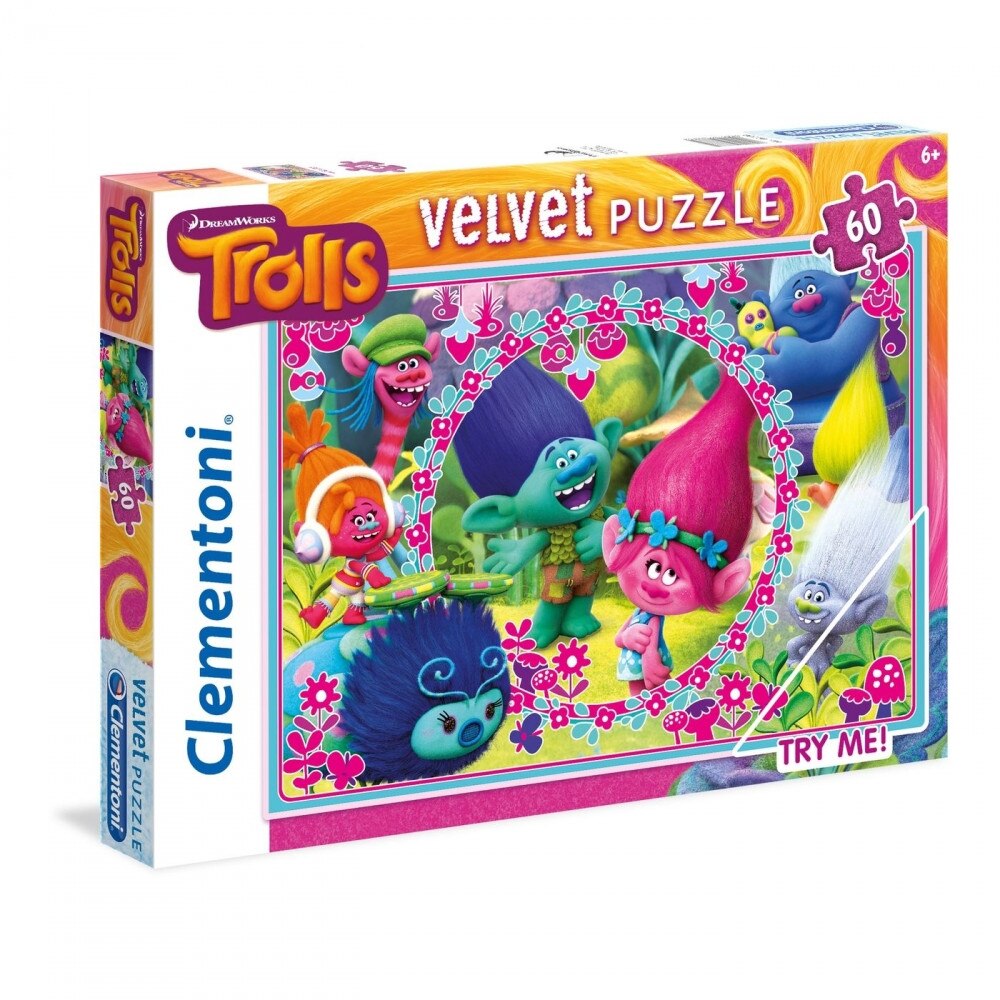 Puzzle Clementoni Velvet Trolls 60 piese