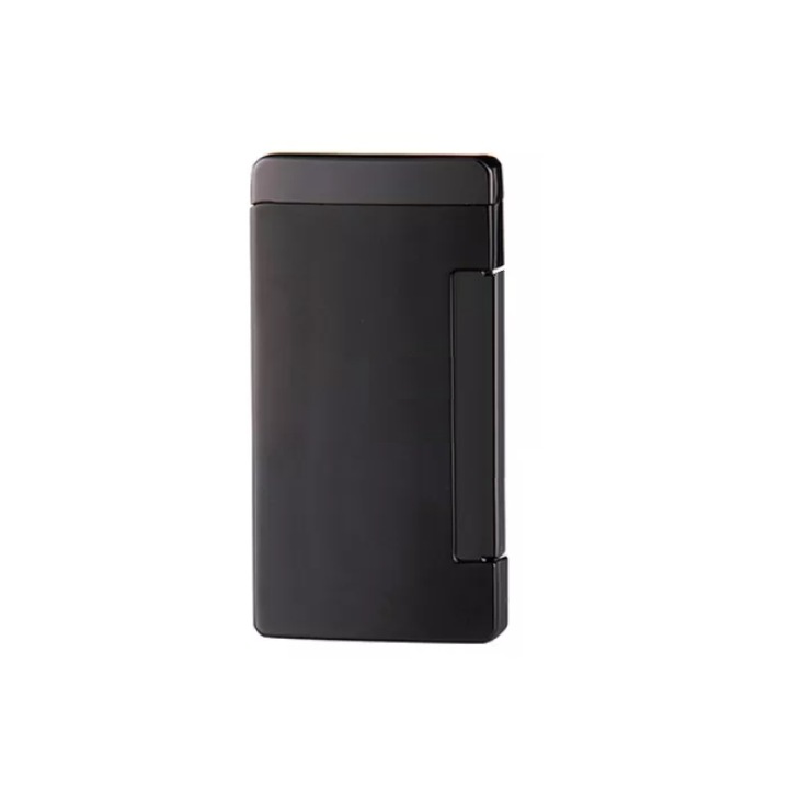 Bricheta Premium Eurojet cu arzator, otel inoxidabil, control pentru fluxul de aer si gaz, reincarcabila, negru