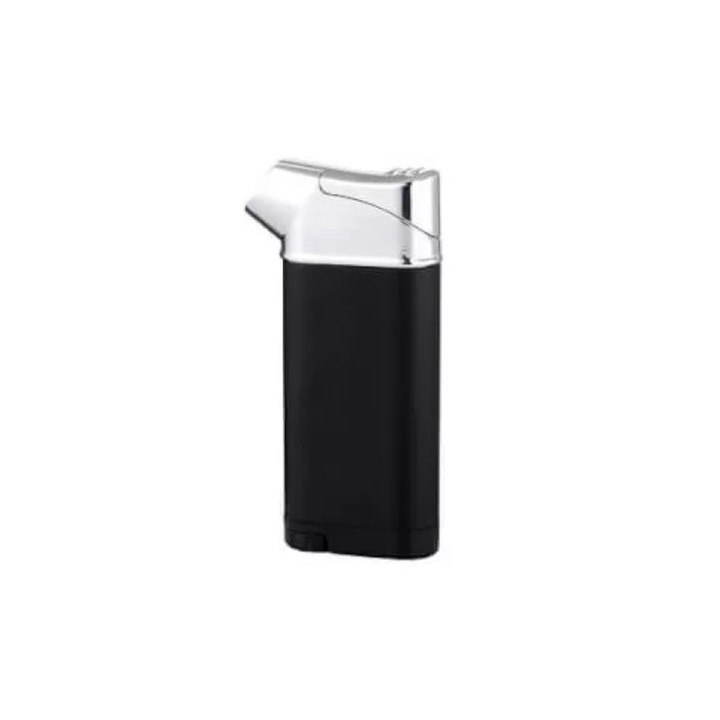 Bricheta Eurojet pentru pipa, otel inoxidabil, reincarcabila, negru mat