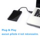 Външен Rack, JESWO, Съвместим със SSD/HDD, 2.5", USB 3.0, Черен