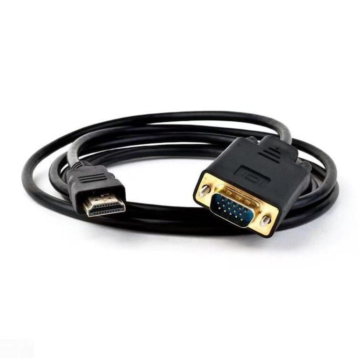 Cablu monitor, Atolla, HDMI/VGA, 1.8m, Negru