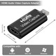 Placa de captura video, JESWO, HDMI la USB 2.0, 1080P, Negru