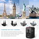 Adaptor Priza Universial calatorie incarcator, JESWO®, USA/EU/UK/AUS, 1xPriza AC+2xUSB/Tip A, 5V/2.1A, 660W at 110V, 1440W at 240V, Siguranta Copii, Material ignifugat, Negru
