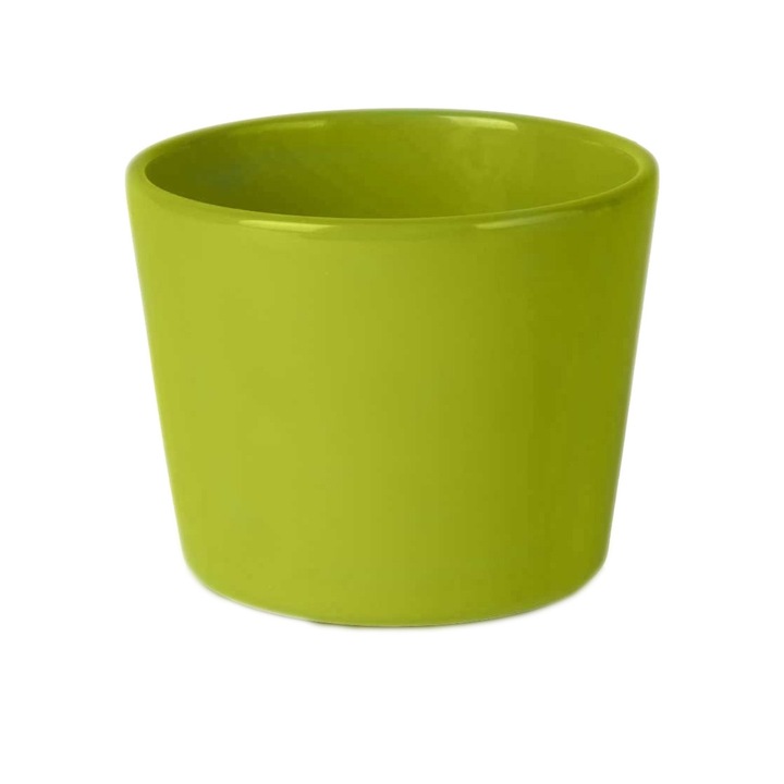 Ghiveci ceramica uni verde 13x10cm Ambalaje Flori Online