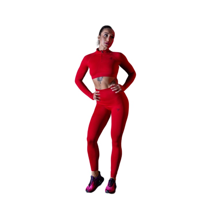 Set Fitness F17 Rafina Red, 2 Piese, M-L, Rosu, M-L