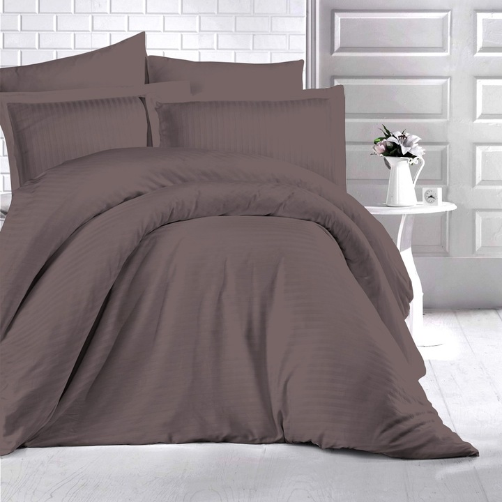 Ágynemű, King Size, Damaszkusz, 4 db, Barna, 240x260cm