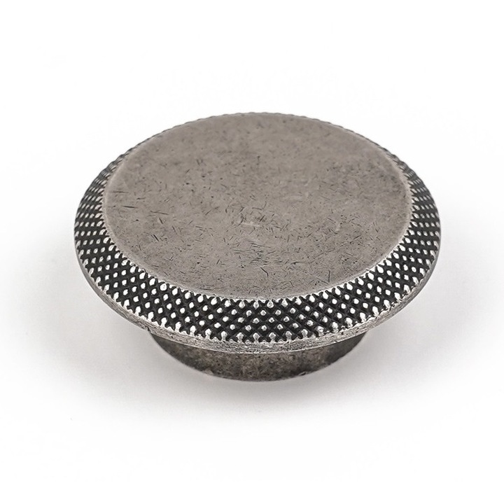 Buton pentru mobila Nola, finisaj argint antichizat CB, Ø 60 mm