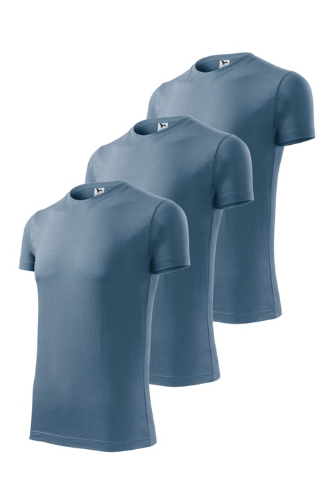 Set 3 tricouri pentru barbati Viper 143, Malfini, material 100% bumbac, Albastru inchis