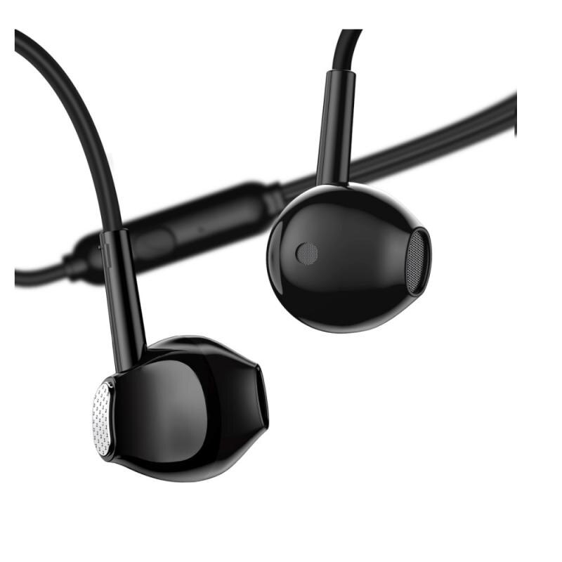 Casti audio cu microfon XO EP52, Control pe fir, mini Jack 3.5, Lungime cablu 1.2m, Negru