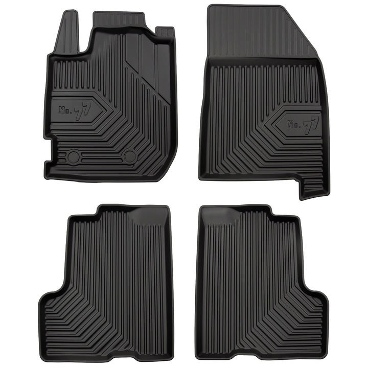 Set 4 Covorase auto Frogum No.77 din Cauciuc pentru Dacia Duster II 2017-2021 inainte de facelift Negru