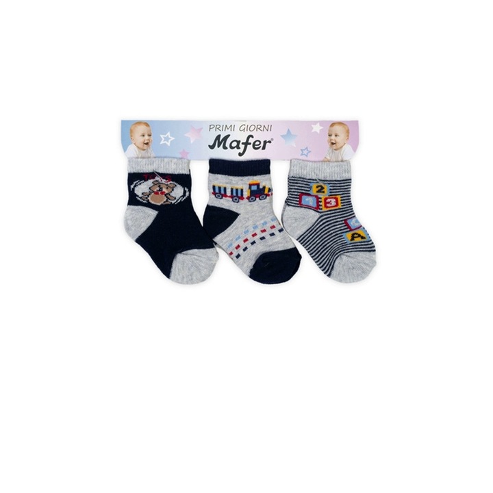 6 pár baba zokni készlet, Mafer WPG6791, Többszínű, 15-18 EU