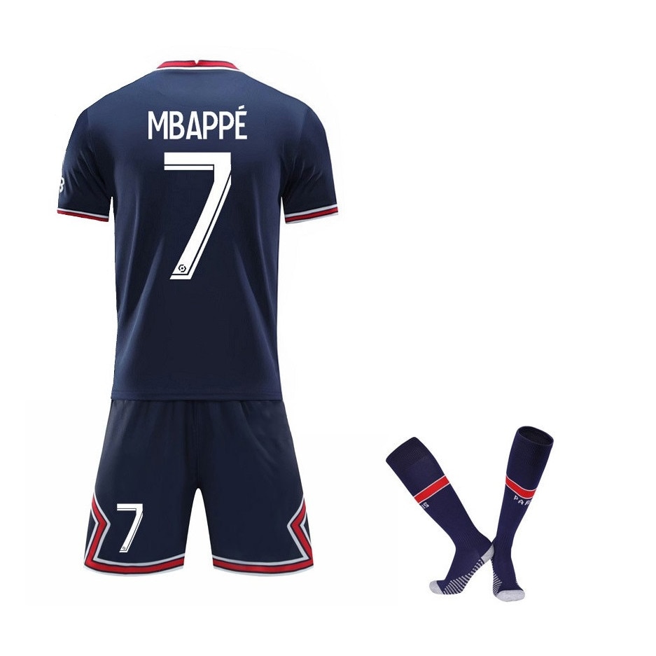 Echipament sportiv copii Mbappe Paris, Poliester, 150-160 cm