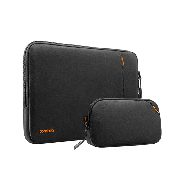 Set 2 huse pentru laptop si accesorii, TomToc, -16 inch, Negru