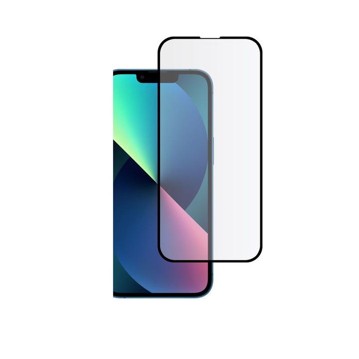 Hofi Pro Plus teljes fedőképernyős fólia, iPhone 13 / iPhone 13 Pro készülékhez, Secure Glass, 9H ellenállás, fekete
