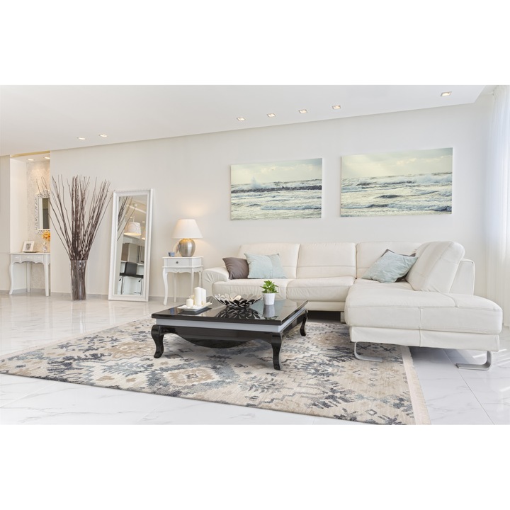 Covor Palermo, Model 41EKE, 120x170, Gri, 2278 gr/mp