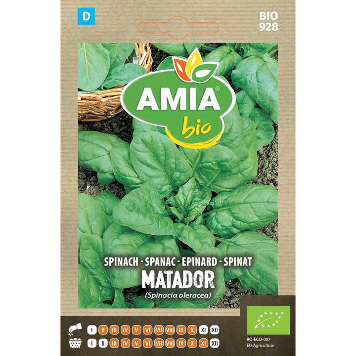 Seminte bio de spanac Matador 3,5 grame, AMIA