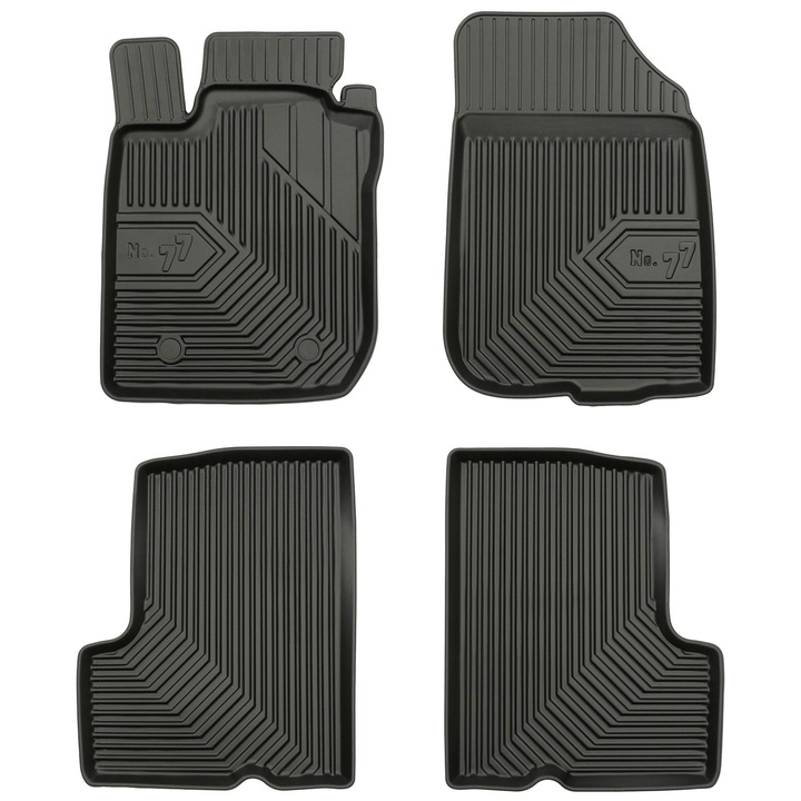 Set 4 Covorase auto Frogum No.77 din Cauciuc pentru Dacia Duster I 2010-2013 inainte de facelift Negru